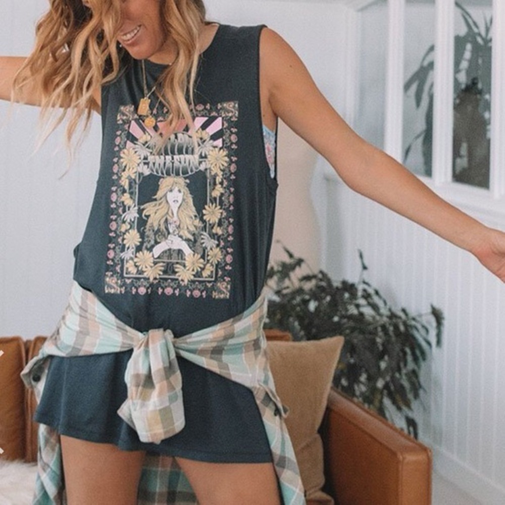 Spell and the gypsy follow the sun black Stevie nicks tshirt dress xxs